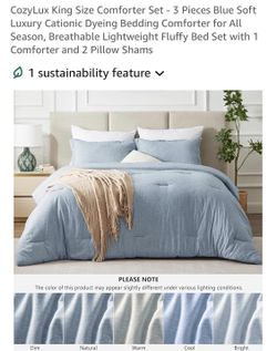 COZYLUX 3 pc king catatonic comforter set