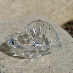 Waterford Crystal Fluted Heart Crystal Ring Dish