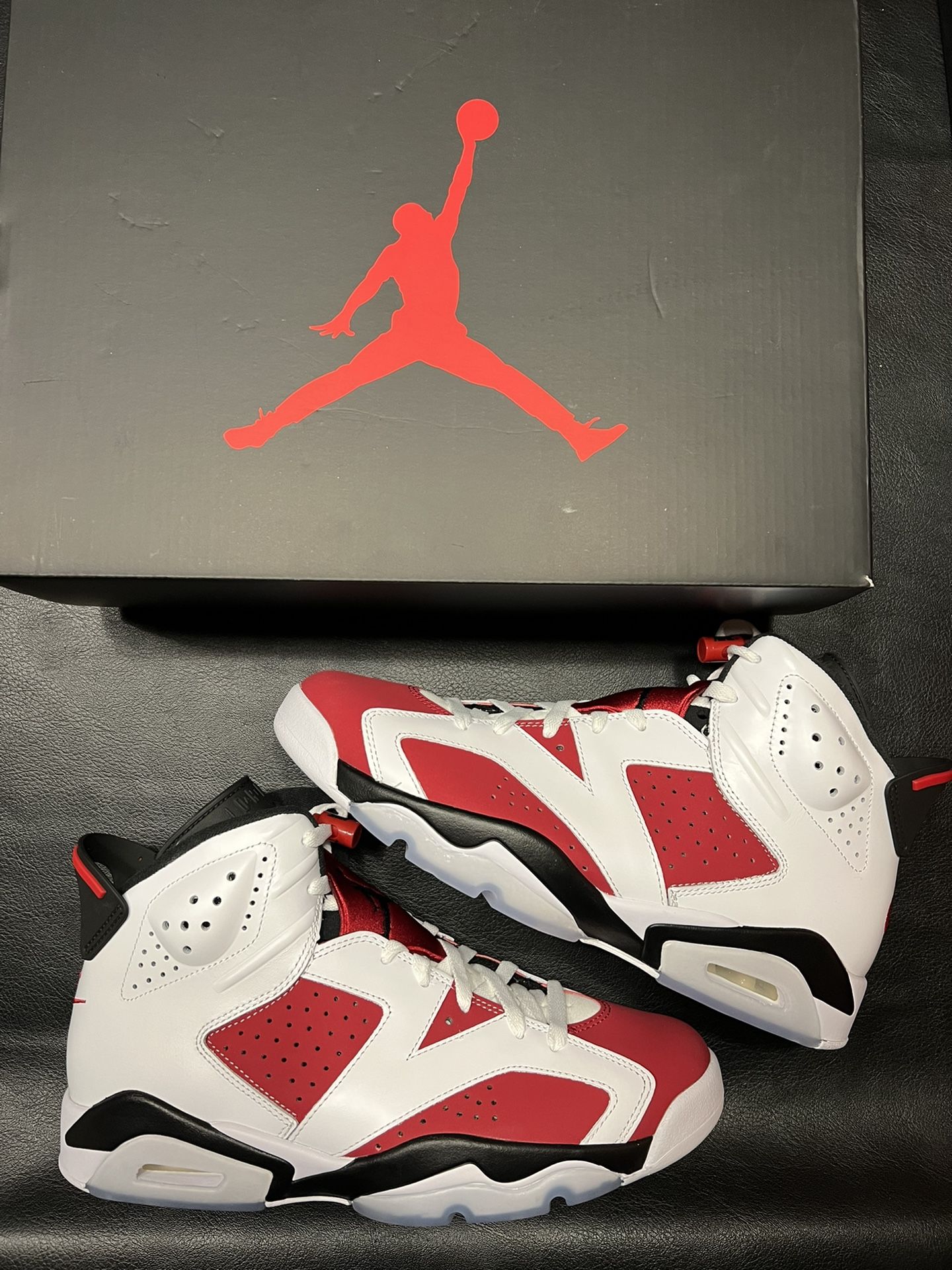 Nike Air Jordan Retro 6 White Carmine Black