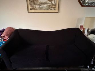 Black sofa and loveseat