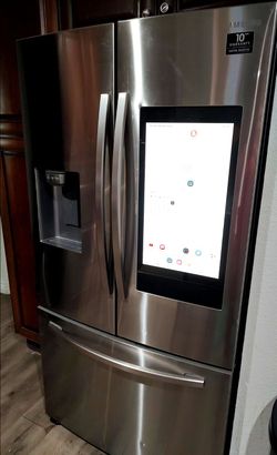 Samsung Family Hub refrigerator with touchscreen.  compressor repair needed.