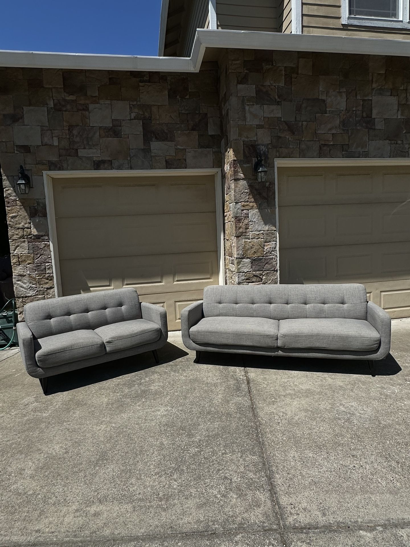 Stylish Gray Upholstered Sofas