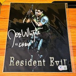 Chris Redfield Signed 8x10
