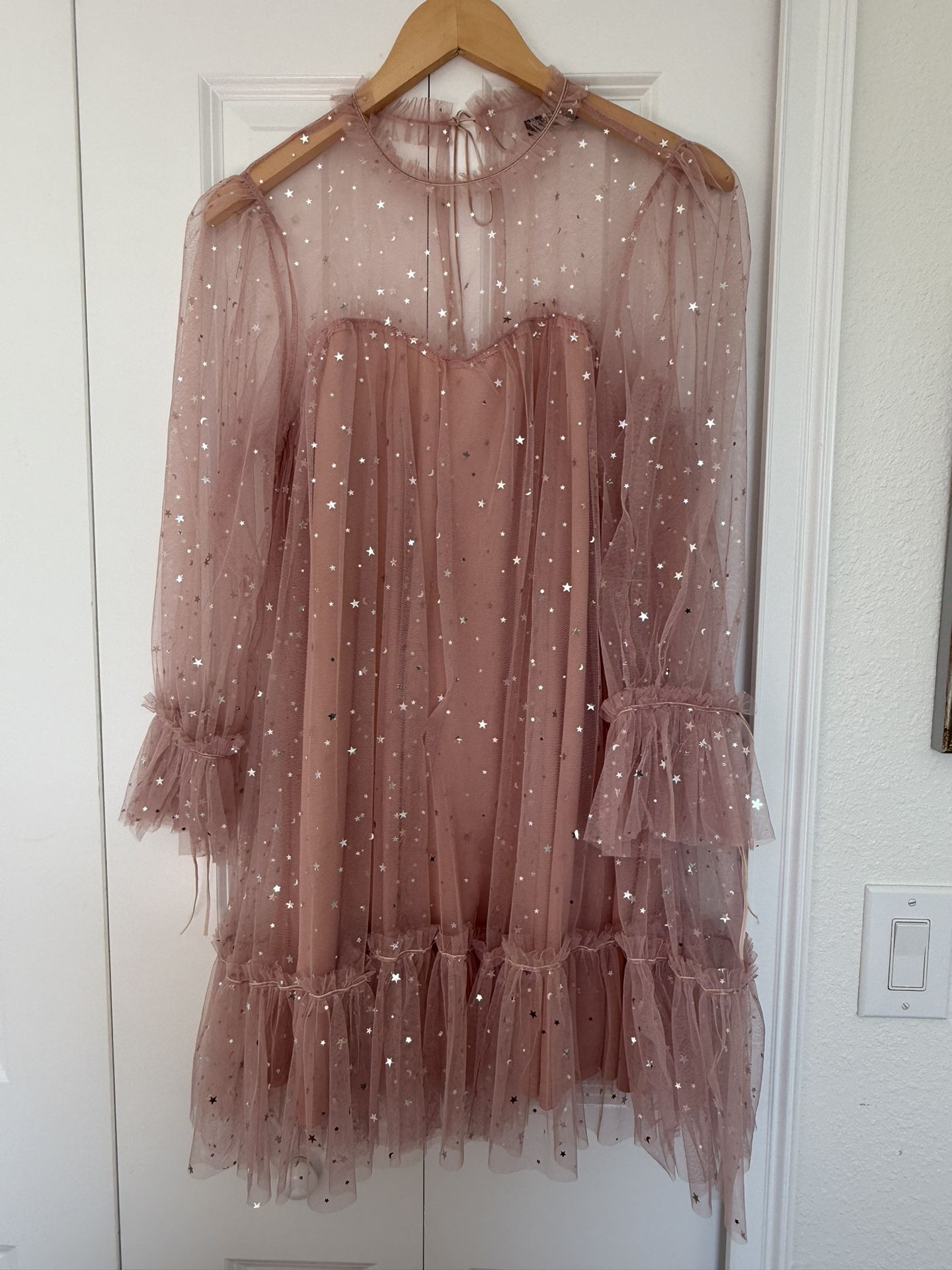 Nasty Gal Sparkly Pink Dress