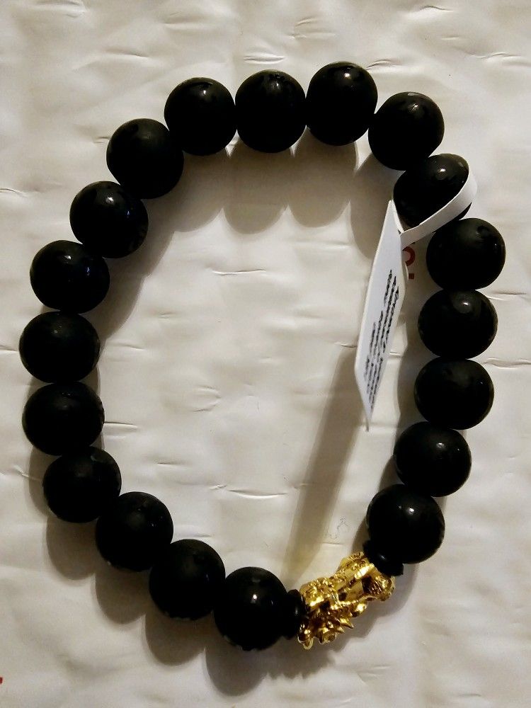 18k Dragon Onyx Piyao Bracelet