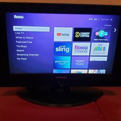 23in Samsung HD Tv. Comes With Base, Remote And Power Cable. 