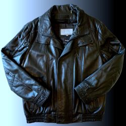 Wilson Leather 100% Leather Bomber Jacket  