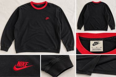 Nike Crewneck Sweatshirt Black Red Size XL