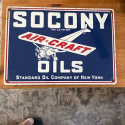 Antique Sign Socony Oil