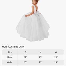 Flower Girl Tulle Dress With The Bow On The Back 
