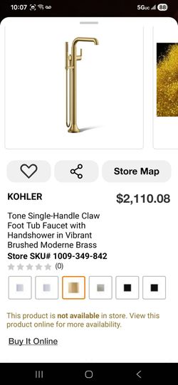 Tone Single-Handle Claw Foot Tub Faucet With Hand shower 