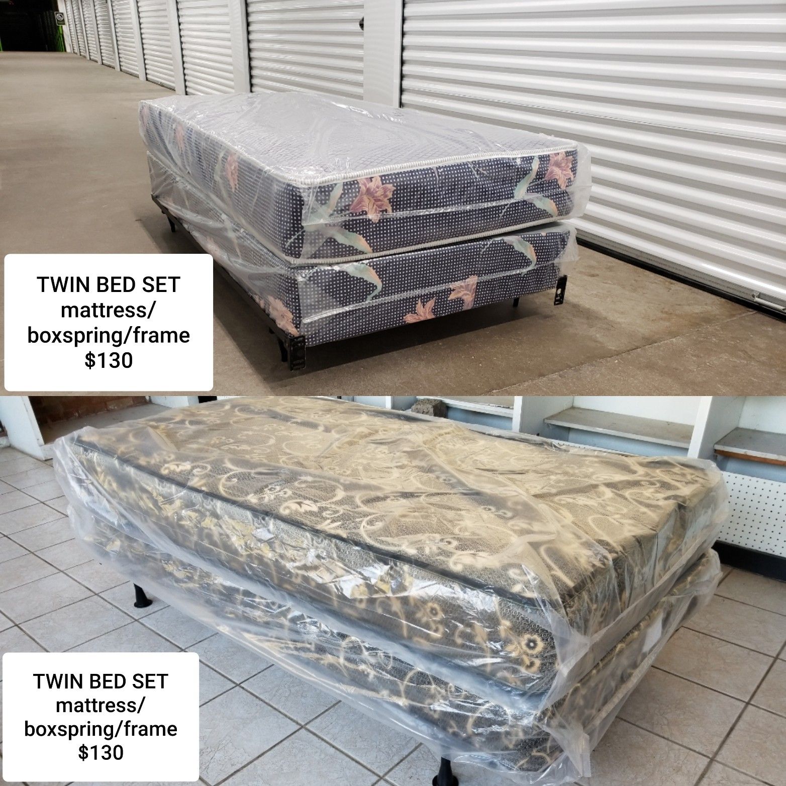 BASIC TWIN BED SET - MATTRESS/BOXSPRING/FRAME - VERY AFFORDABLE!!