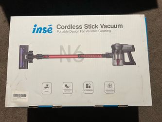 INSE Cordless Vacuum Cleaner 6 in 1 Rechargeable Stick Vacuum with 2200 m A h Battery Powerful Lightweight Cordless Vacuum Cleaner Up to 45 Mins Runti