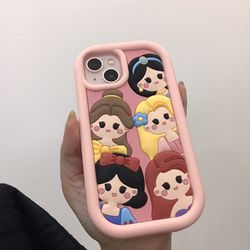 3D Phone Case Princesses Tech Accessories 