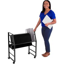 Line Leader Mobile Charging Cart | Open Charging Station for 16 Tablets, Laptops & Chromebook