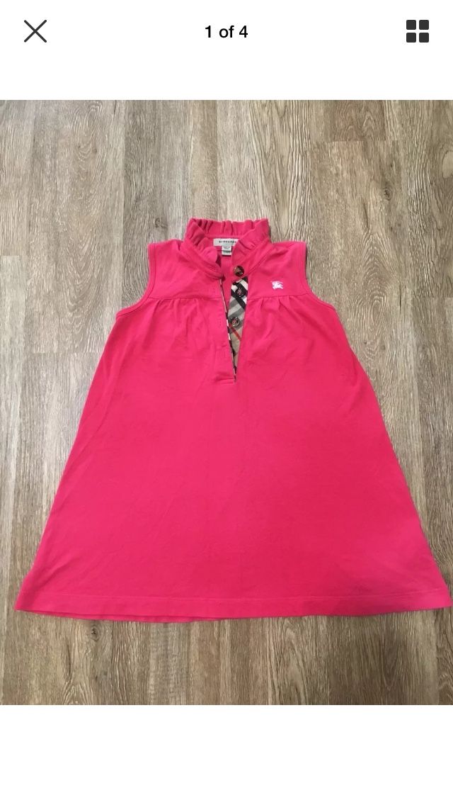 Burberry pique sleeveless dress 5y