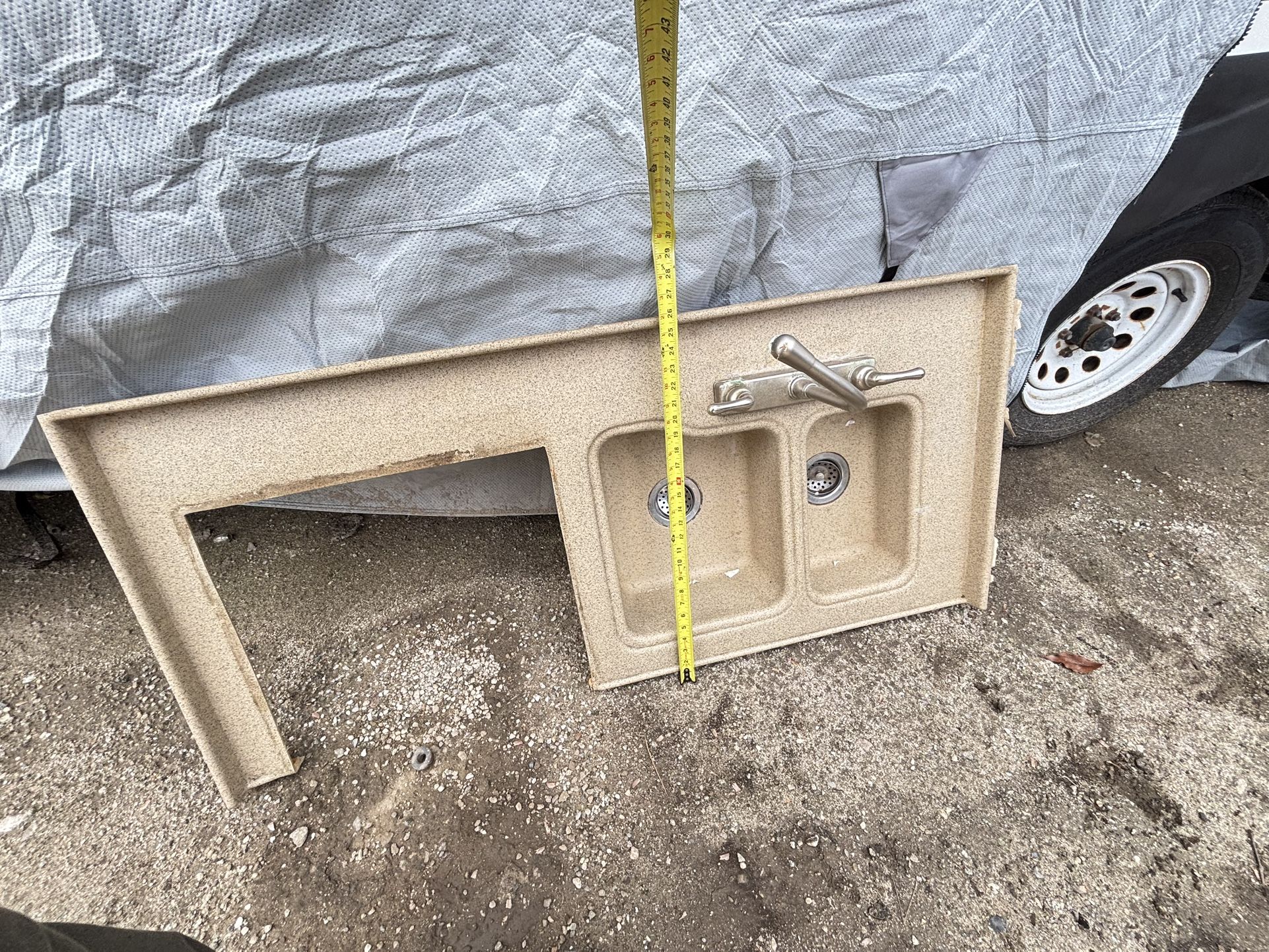 Rv Camper Trailer Sink Kitchen Countertop Fiberglass Super Light