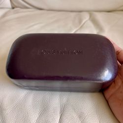 Louis Vuitton Brown Leather Sunglasses/Eyeglasses Hard Case