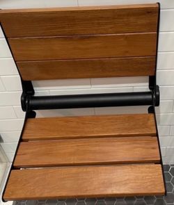 BRAND NEW 18”Home Aesthetics Wall-Mounted Folding Wood Shower Bench seat