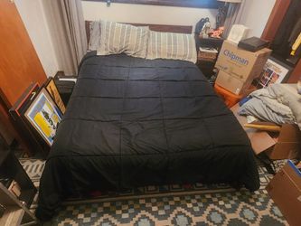 Simple wood bed frame
