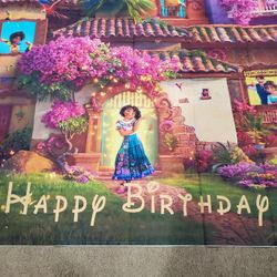 New Encanto Happy Birthday Backdrop 5x3