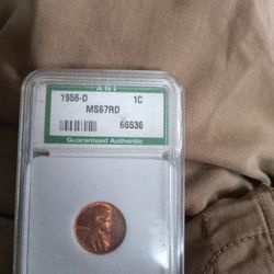 1956 D Uncirculated Ms67rd Wheat Penny