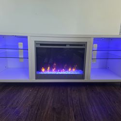 Electric fireplace TV stand