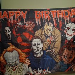 Halloween Birthday Backdrop