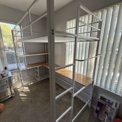 Twin Loft Desk Bed 