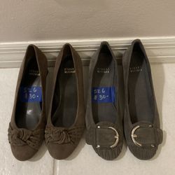 Size 6 *$30 EACH or $50 for BOTH* Women’s Suede Wedge Heel Shoes LIKE NEW