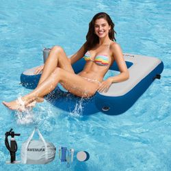 Brand New In The Box- Inflatable Chair for Lakes, Inflatable Floating Chair Floating Pool Lounger Float Adult, Heavy Duty Lake Floats Outside Tanning 