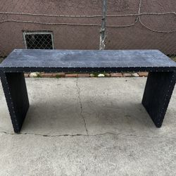 Shagreen Nailed Entryway Table Console Table 