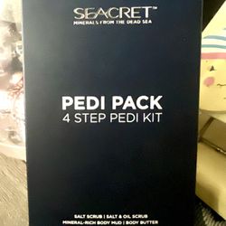 3 Packs Of Seacret Pedi Pack, 4 Step Pedicure Kit