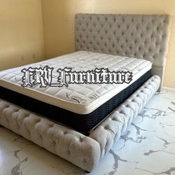 New Queen Bed Frame With Mattress 