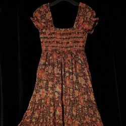 Free People Brand New Black Combo Sundress 