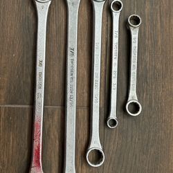 Vintage Thorsen 5 Piece Long Box Wrench Set 