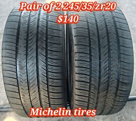 Pair of 2 Michelin tires 245/35/zr20 ‼️ free instalation and balance ‼️