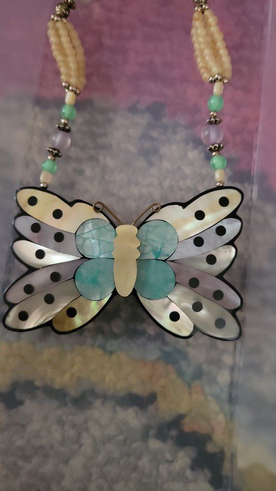Vintage butterfly Necklace 