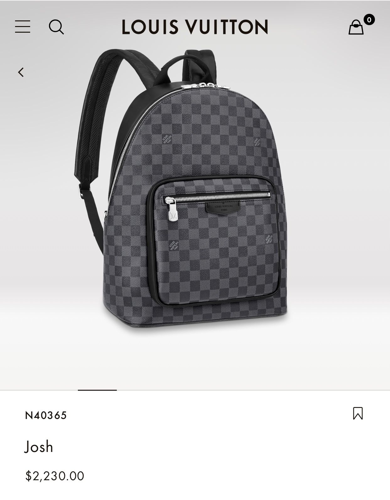 Men Authentic Louis Vuitton Backpack