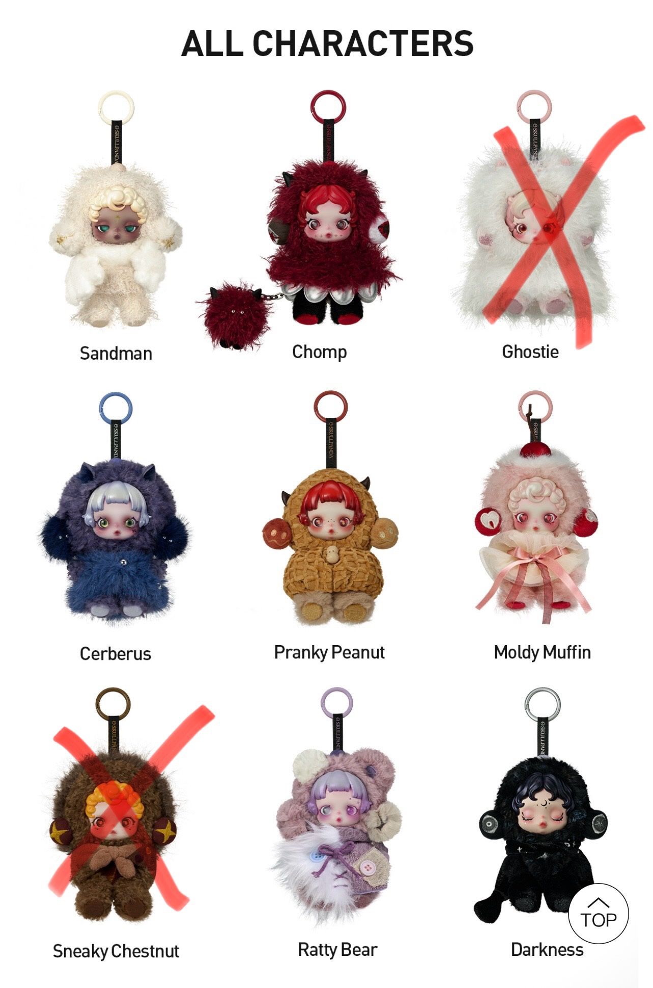 SKULLPANDA You Found Me! Series Plush Doll Pendant