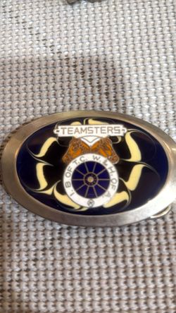 vintage Teamsters Union belt buckle