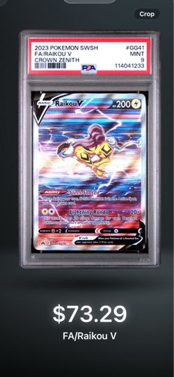 PSA 9 Raikou V Full Art Pokemon Card
