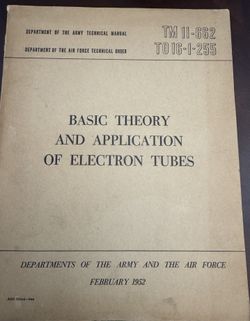 Basic Theroy and Application of Electron Tubes TM-662/TO16-1-225