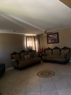 Ornate Victorian-Style Sofa Set