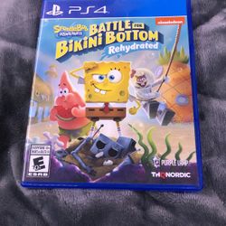 PS4 Game Spongebob Battle For The Bikini Bottom Rehydrated