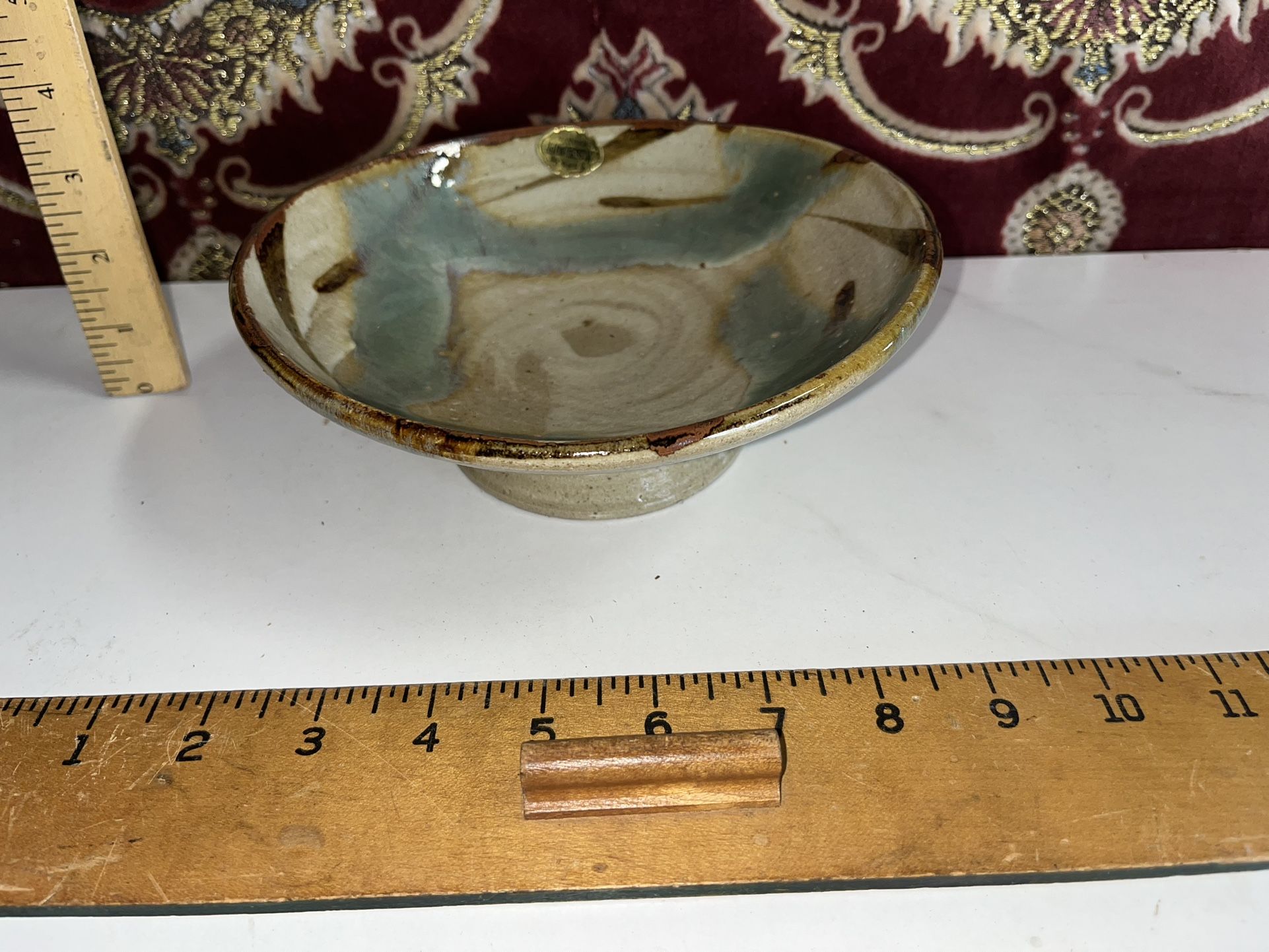 Vintage Japanese Mid Century Glasses Ceramic Bowl 