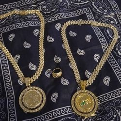 Gold Plated Necklaces  And Pendant 