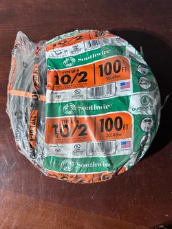 Southwire 100 ft 10/2 UF-B Copper Wire w/ Ground / Cable de Cobre para Entierro Directo