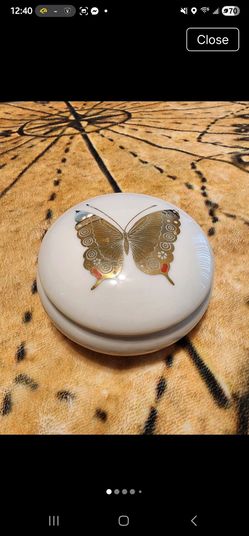 Vintage Takahashi Butterfly Trinket Box