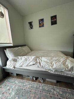 Grey IKEA Full Bedframe (mattress not included)